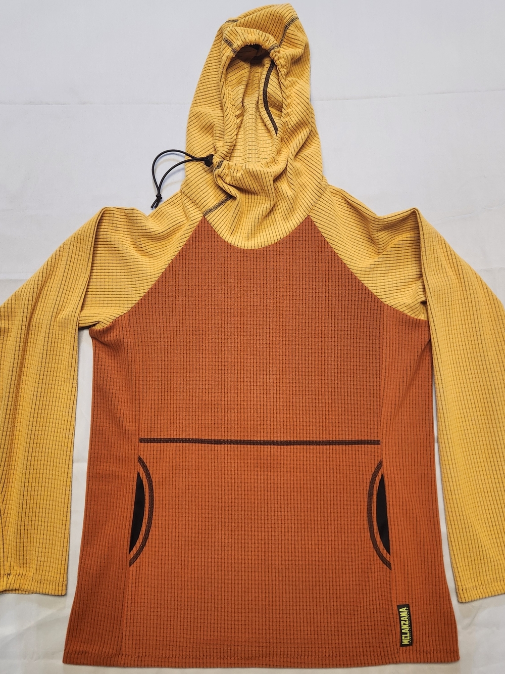 Melanzana Micro Grid Hoodie V2 Sunflower pumpkin Womens Large Hiking Leadville
